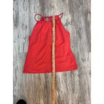 J. McLaughlin  Halter Top Sleeveless‎ Textured Blouse Coral Red XL Photo 4