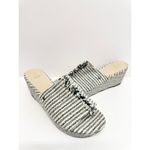 Vera Wang Simply  Wedges Size 9.5 Black White Textile Upper Open Toe Sandals Photo 2