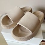 Cushionare Cloud Slides Tan Cushionaire Photo 1