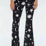 Forever 21 NWT  Celestial Print Flare Pants Stars Moon Sun Leggings Sz M Photo 1