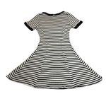 Divided H&M  Fit and Flare Stripe Collar Mini Dress Size 6 Waffle Knit Stretch Photo 1