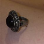 Chic Black and Silver Women's Ring Photo 1