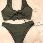 NWT! Olive Green Bikini Size M Photo 0