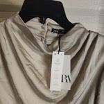 ZARA  Cream Satin Blouse Size S Photo 1