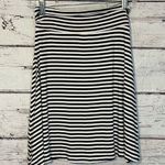 Merona  Skirt Pull On Black/White Stripes-XS Photo 1