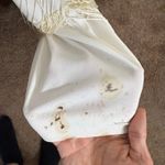 White Vintage Fringe Long Sleeve Maxi Dress Sz M Size M Photo 5