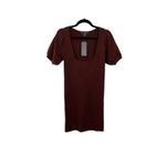 French Connection NWT Ribbed Puff Sleeve Sweater Mini Dress MEDIUM Photo 1