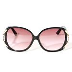 Round Frame Black Sunglasses with Gold detailing Photo 1