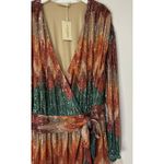 Ramy Brook Michaela Sequin Chevron Wrap Minidress Multicolor Plus Size 3 XL NWT Photo 4