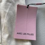 Avec Les Filles Oversized Denim Jean Jacket Off White Ruffled Feminine Sleeve M Photo 8