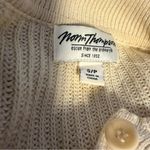 Vintage Norm Thompson linen blend short sleeve polo sweater size S Small Cream Photo 4