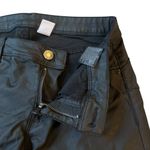 H&M & Denim black 6/28 low waist stretchy button zip jeggings women's pants Photo 4