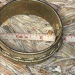 Gold Tone Mesh Chain Cuff Hinged Bracelet Photo 3