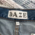 DAZE Denim Cropped Wide Leg Distressed Blue Jeans Size 29 Photo 5
