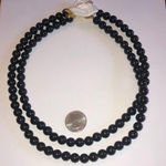 Kenneth Jay Lane Avon Vintage Black Beaded Floral CZ Rhinestone Clasp Necklace Photo 1