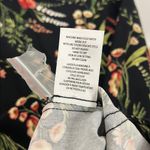 Jules & Leopold  Black Floral Stretchy Pants with Two Front Pockets.  Size: Large Photo 3