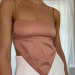 We Wore What Danielle Bernstein  Cropped Handkerchief satin Tank Photo 0