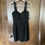 Bardot  Brocade Tulip Mini Black Dress Photo 2