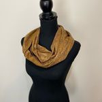 #181 VEGAN Leather Snakeskin Scarf Gold Photo 4