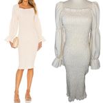 SNDYS Courtney Smocked Midi Dress Size 6 Photo 1