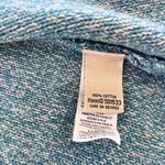 L.L.Bean Teal Double L Mixed Cable Open Front Cardigan Sweater Size XL PETITE Photo 8