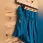 Free People Movement Small High Rise Teal Athleisure Ruffle Flowy Short Shorts Blue Photo 5