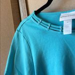 Alfred Dunner  Turquoise Floral Beaded Top medium Photo 2