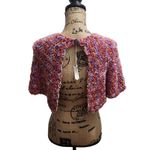 Dragon in Knots Crochet Bolero Shrug Button Closure Colorful Handmade One Size Purple Photo 1