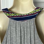 Pinkblush Sz S Cute Casual Sleeveless Dress Gray W Denim Type Trim Photo 6