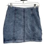 Free People Zip Jean Mini Skirt Size 6 Photo 0