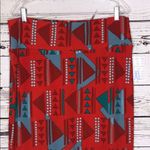 LuLaRoe  NWT Size XL Red & Gray Geometric Cassie Straight Pencil Skirt Photo 1