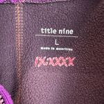 Title Nine Vest Womens Large Purple Zip Up Hooded Pockets Athletic Fleece Lined Photo 8