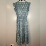 NWT Chelsea & Theodore Lightweight Short Sleeve Blue/White Tiered Midi Dress M Blue Size M Photo 7