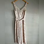 Loft snakeskin print beige pink wide leg jumpsuit preppy chic Photo 2