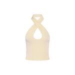 With Jean WITH JÉAN Erin Wrap Around Top, Buttercream, Medium Photo 5