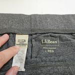 L.L. Bean Classic Gray Legging Pants Cotton Spandex Sz L Size L Photo 2