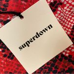 superdown  shanice red black snakeskin bodycon strappy back mini dress size s Photo 6