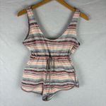 Free People Intimately Striped Sleeveless Beach Romper Pink Photo 1