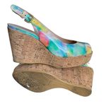 Stuart Weitzman 
Jean Patent Leather Slingback Wedge Sandals Photo 1