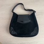 A. Testoni Suede And Patent Leather Black Shoulder Bag Photo 9