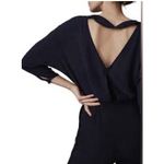 Reiss Ania Jumpsuit size 8 navy long sleeve Blousen Double Layer Top Photo 3
