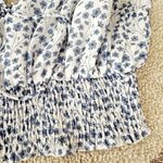 Princess Polly  Blue/White Benita Floral String Cropped Tank Sz 4 Photo 2