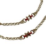 Spartina 449 NWT  Bolted Enamel Necklace Gold and Red Photo 1