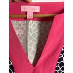 Lilly Pulitzer Silk Seashell Scallop Print Navy Pink Tunic Mini Dress Size 6 Photo 4