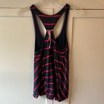 Free People  Vintage Striped Racerback Ribbon Tie Small Navy Photo 5