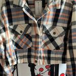 No Comment Cropped Flannel Jacket Photo 3