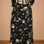 Wild Fable Ruffle Smocked Sleeveless Apron Dress Black Small Photo 1