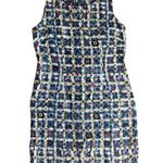 Monsoon Blue Floral Checked Mini Dress 10 Photo 0