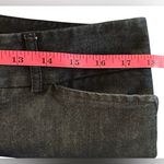 EXPRESS Dark Wash Blue Denim Flat Front Mid Rise Trouser Crop Ankle Pants SZ 10 Photo 4