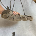 Phillippe Vintage Women's Brown Suede Shoulder Bag Gold Trim Brown Photo 3